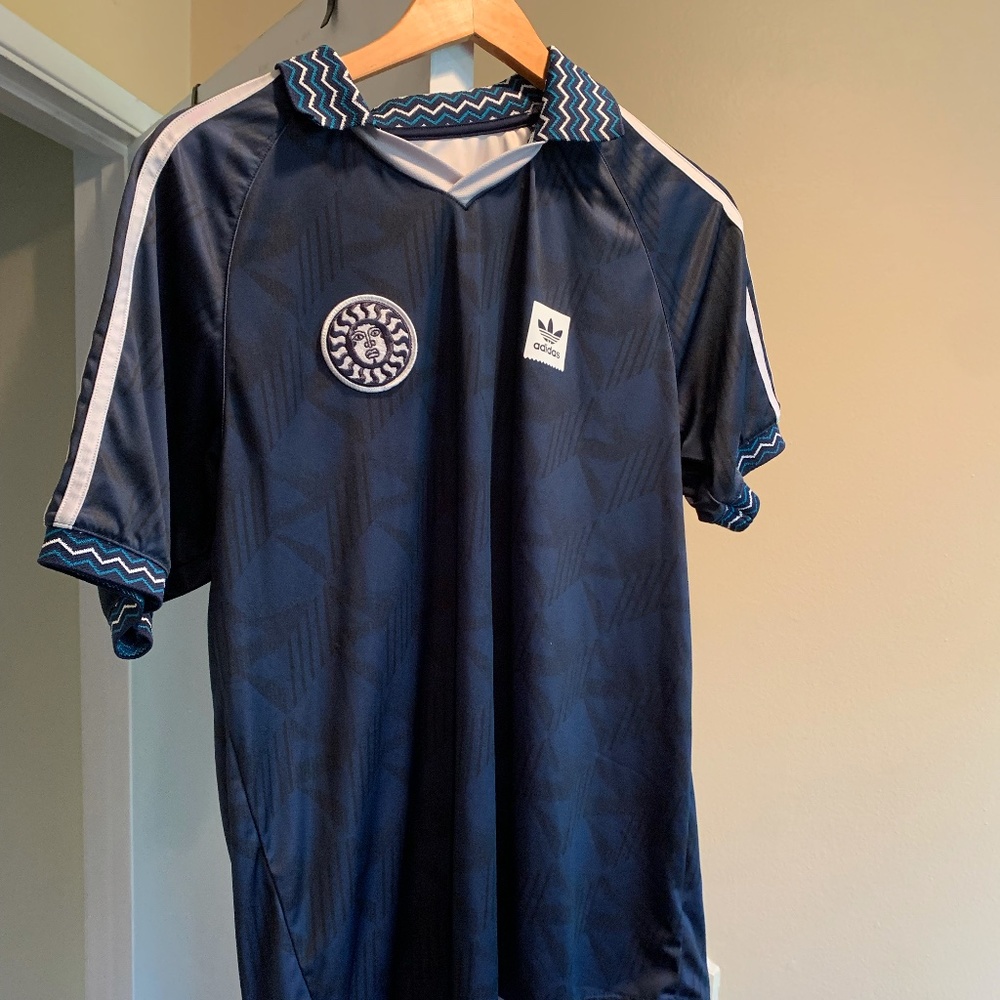 ADIDAS Bootleague Skateboarding Blue Jersey L